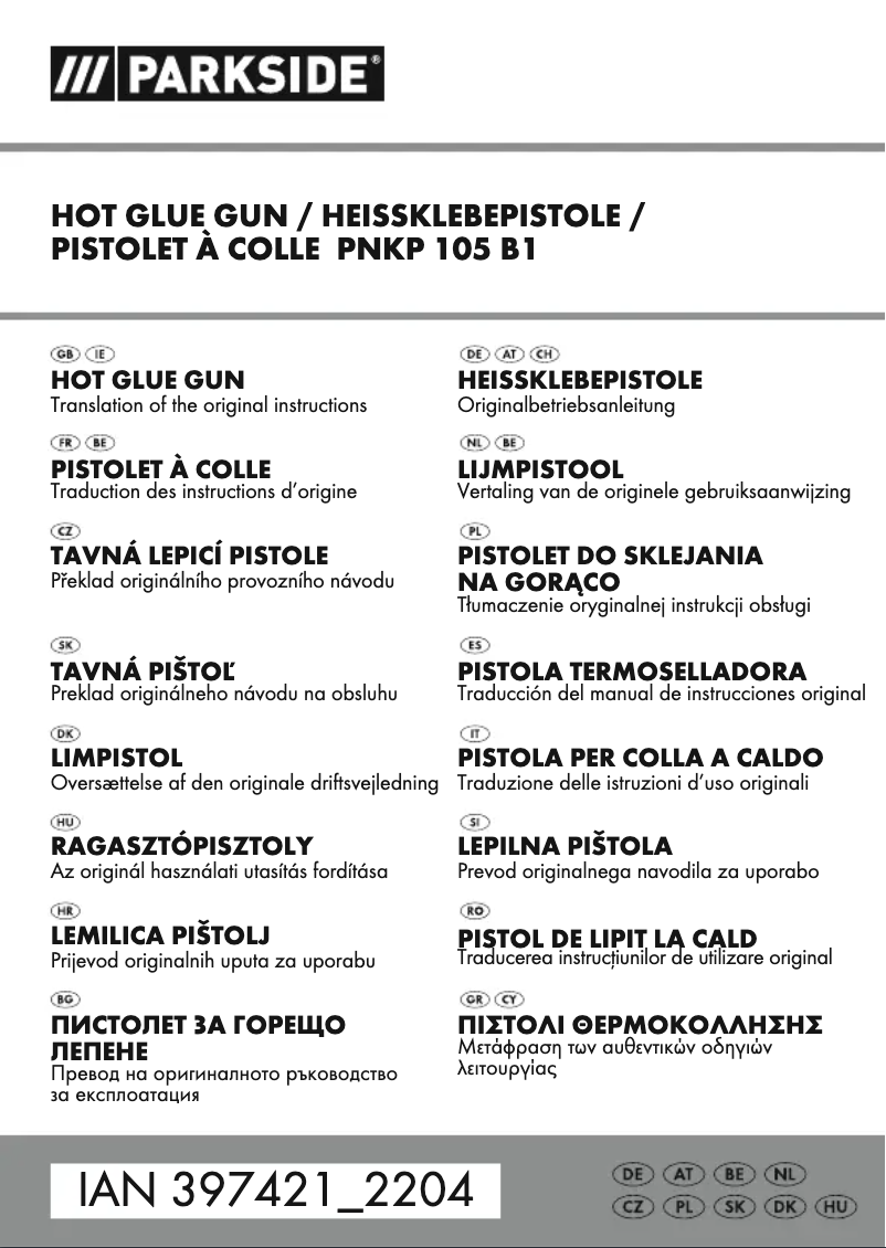 Image de la première page du manuel de l'appareil PNKP 105 B1