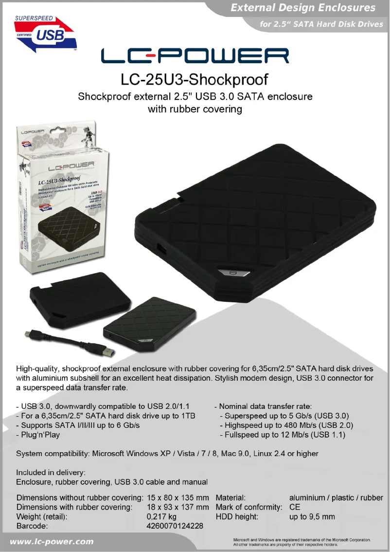 Image de la première page du manuel de l'appareil LC-25U3-Shockproof