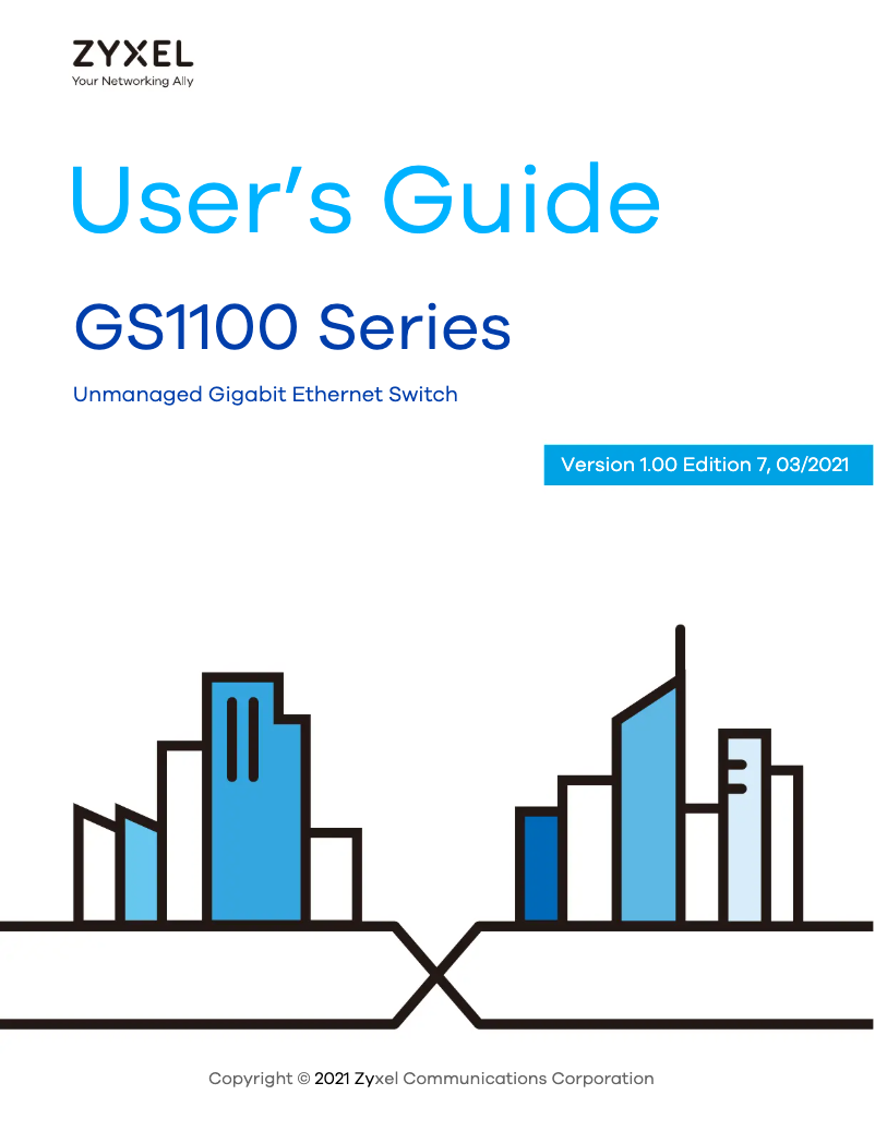 Page n°1 - Manuel utilisateur ZyXEL GS1100-24