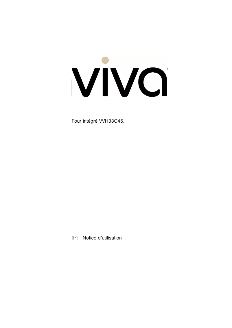 Page n°1 - Manuel utilisateur Viva VVH33C4551