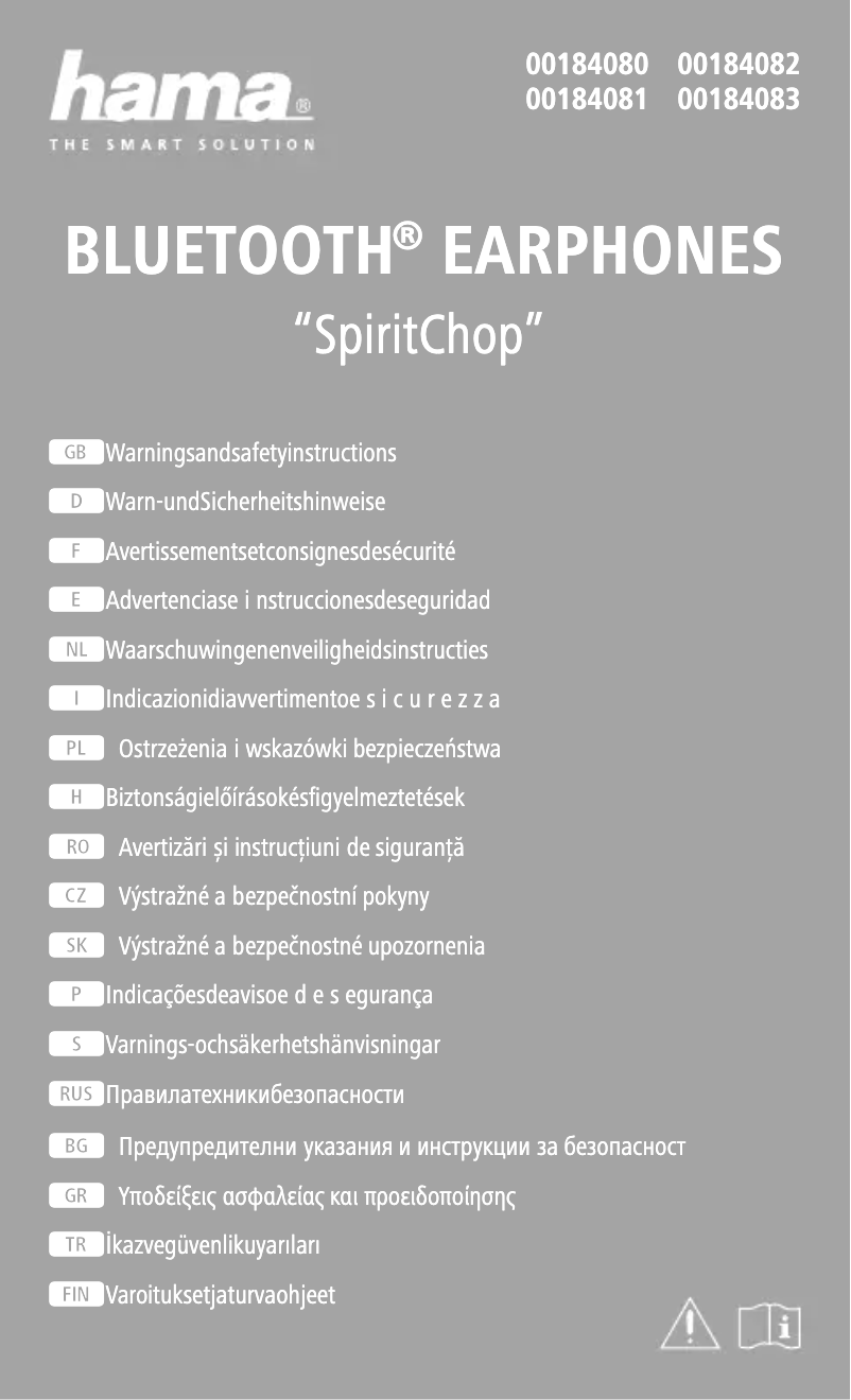 Página 1 del manual Instrucciones de seguridad Hama Spirit Chop