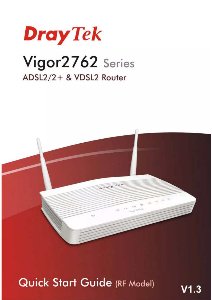 Page n°1 - Manuel utilisateur Draytek Vigor 2762 VAC