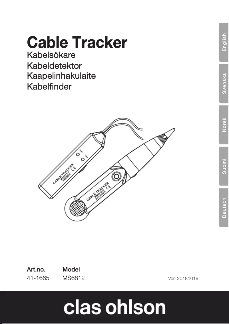 Page 1 de la notice Manuel utilisateur Mastech MS6812