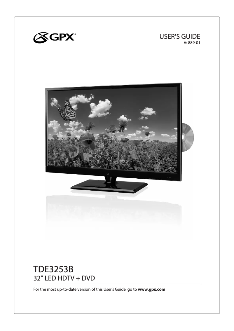 Page 1 de la notice Manuel utilisateur GPX TDE3253B