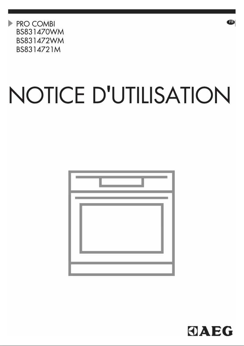 Page 1 de la notice Manuel utilisateur AEG BS831470WM
