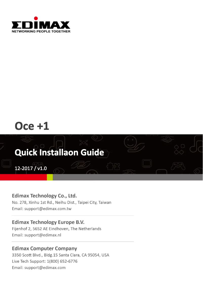 Page n°1 - Manuel utilisateur Edimax Office +1