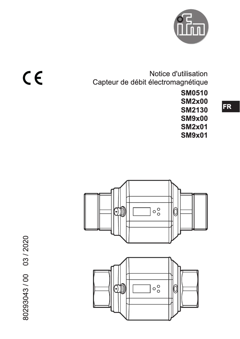 Page n°1 - Manuel utilisateur IFM SM9000