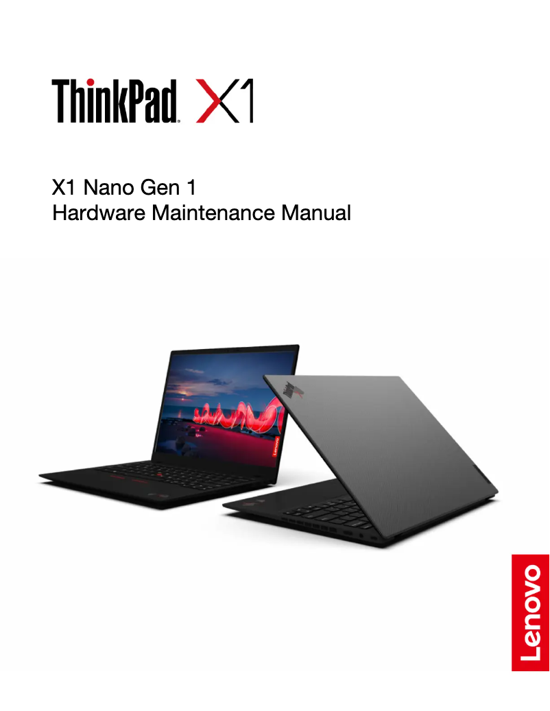 Image de la première page du manuel de l'appareil Thinkpad X1 Nano Gen 1