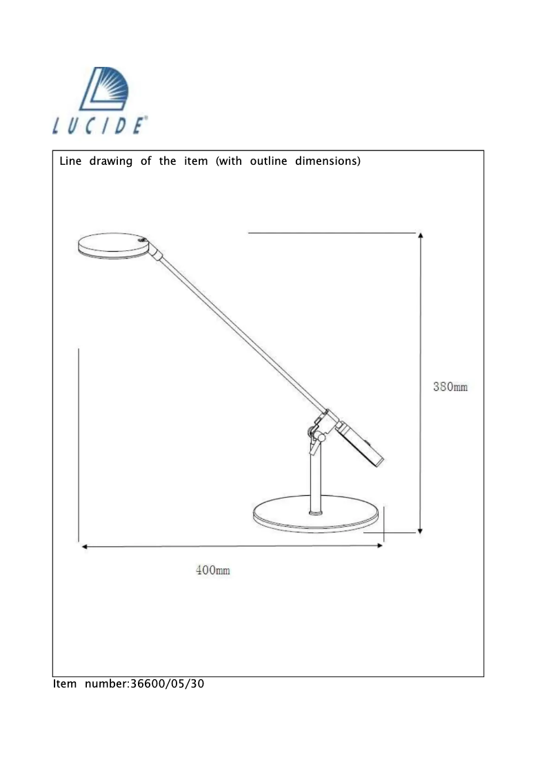 Page 1 de la notice Manuel utilisateur Lucide Stratos