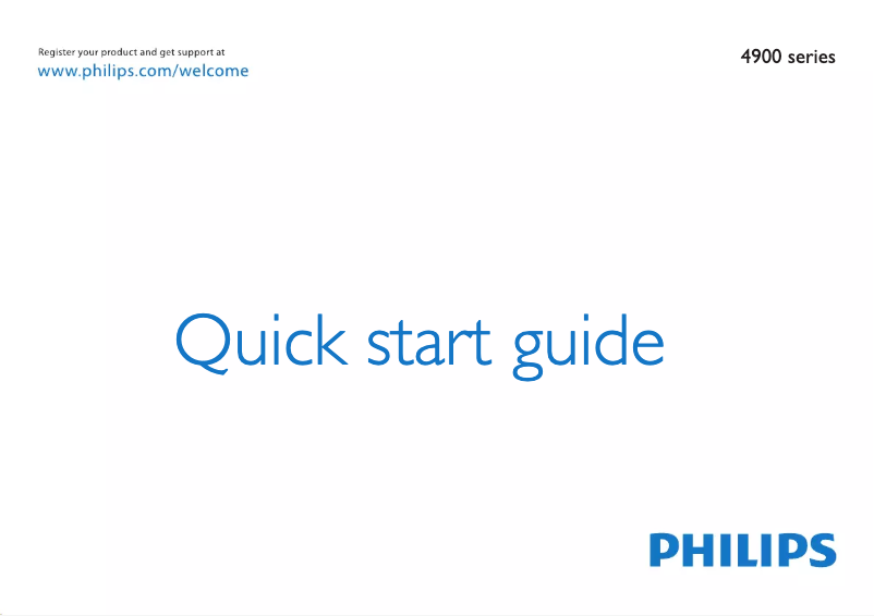 Page n°1 - Guide de démarrage rapide Philips 55PFL4908K