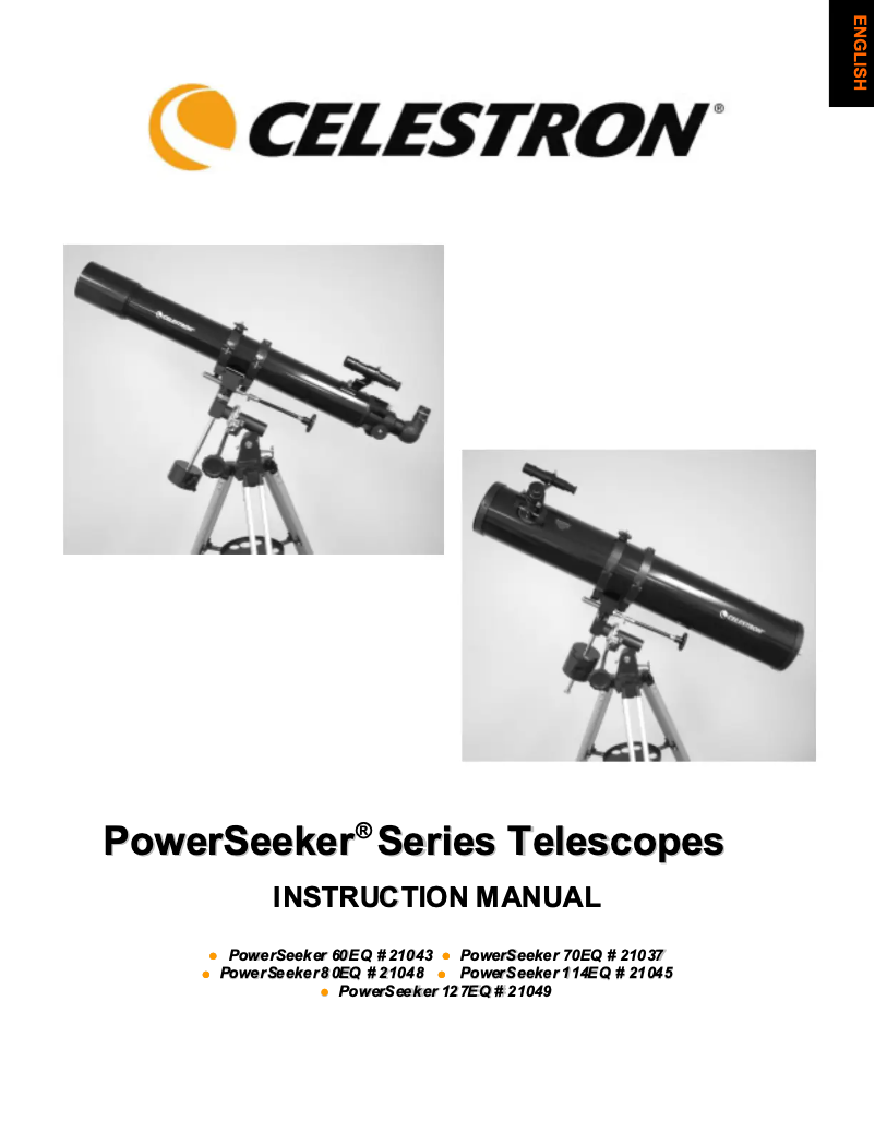 Page n°1 - Manuel utilisateur Celestron PowerSeeker 70AZ