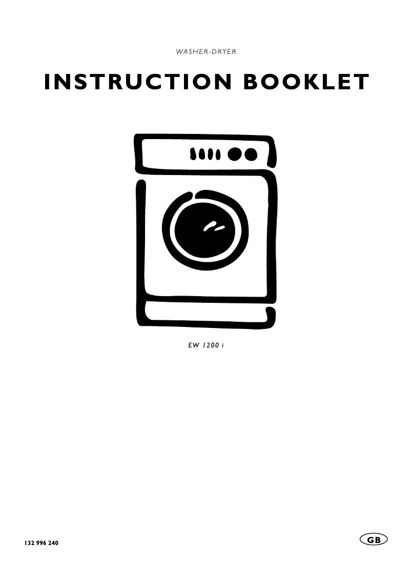 Image de la première page du manuel de l'appareil Ew 1200 f intuition