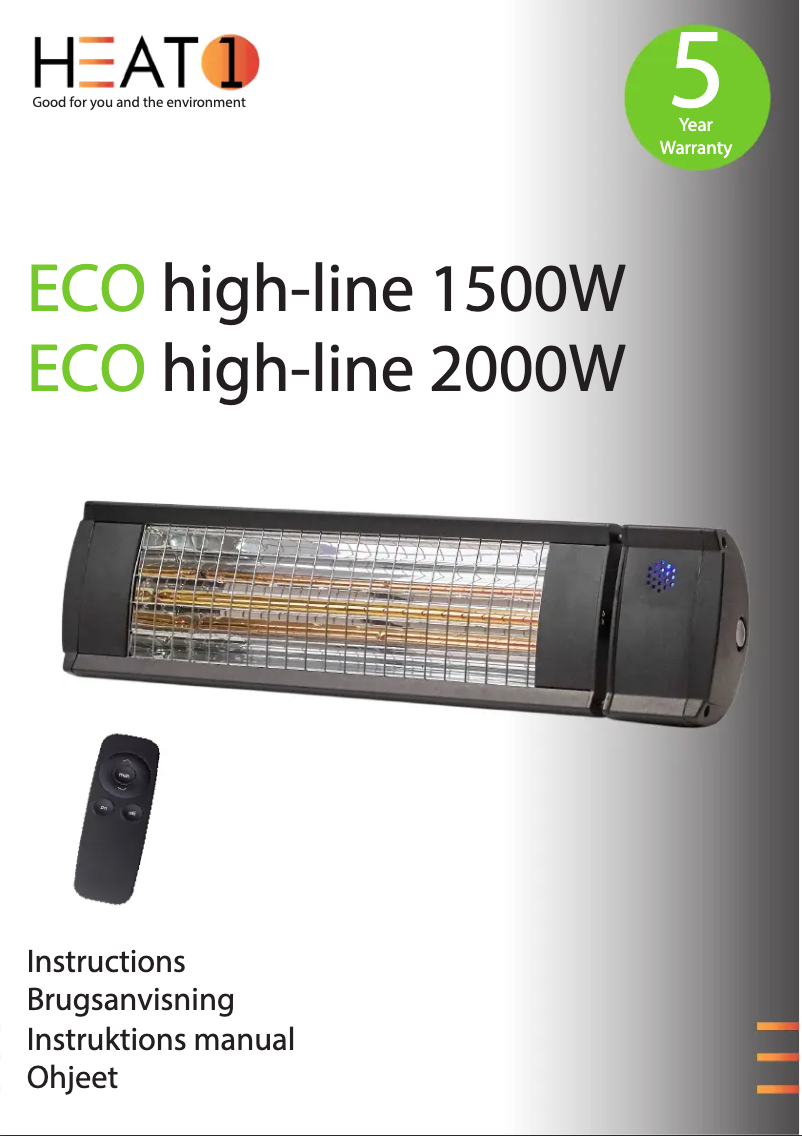 Image de la première page du manuel de l'appareil ECO high-line 1500W
