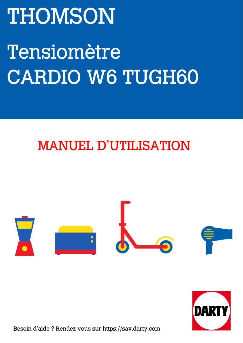 Page 1 de la notice Manuel utilisateur Thomson Cardio W6