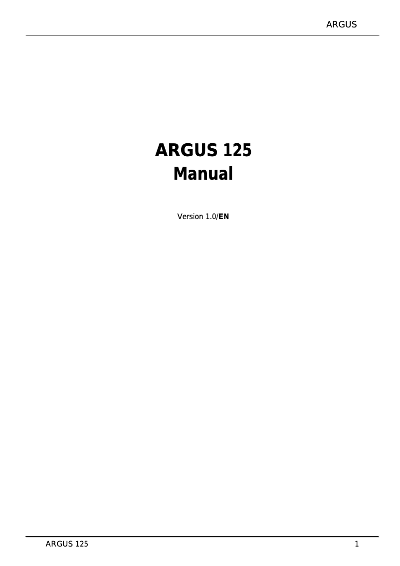 Image de la première page du manuel de l'appareil 125