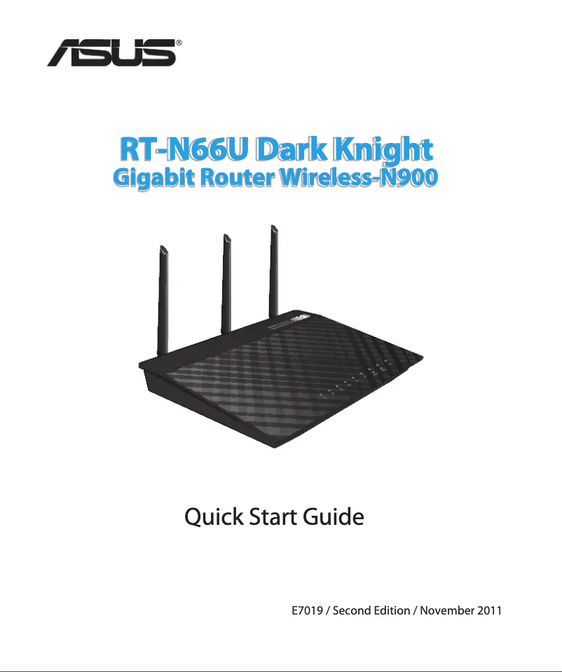 Page 1 de la notice Manuel utilisateur Asus RT-N66U Dark Knight