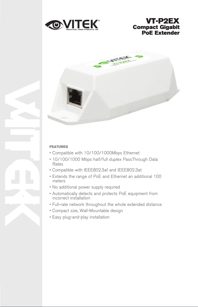 Page n°1 - Manuel utilisateur Vitek VT-P2EX