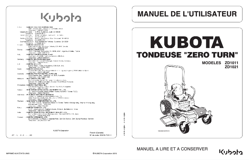 First page image of the manual for ZD1011