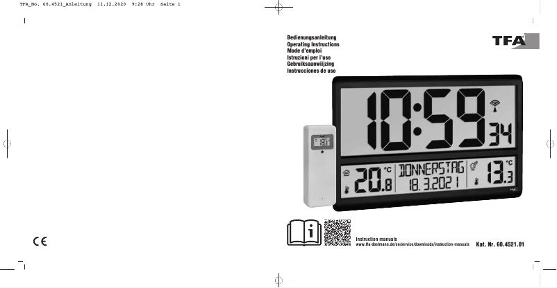 Imagen de la primera página del manual del dispositivo 60.4521.01