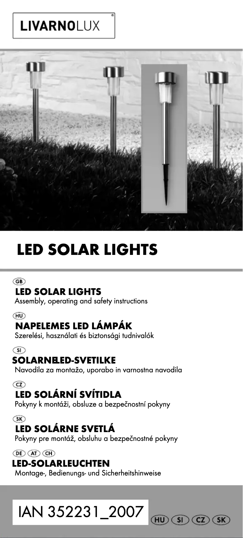 First page image of the manual for IAN 352231