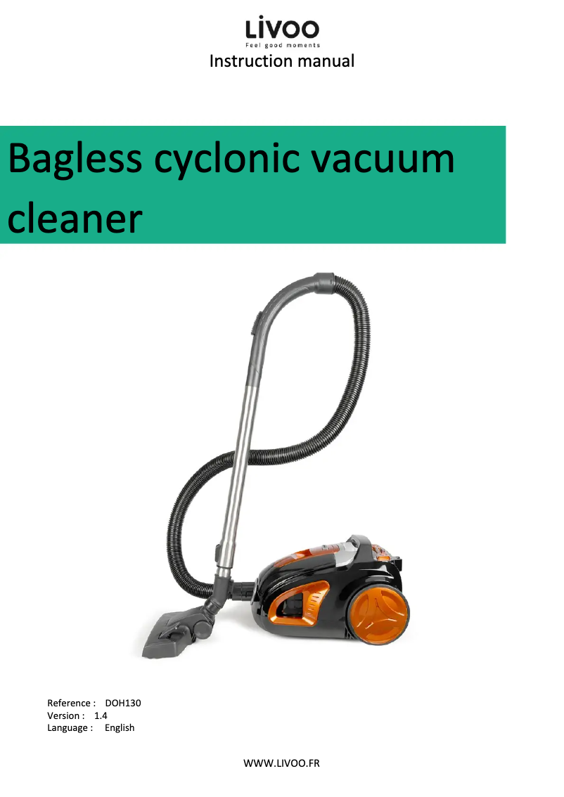 Page n°1 - Manuel utilisateur Livoo DOH130