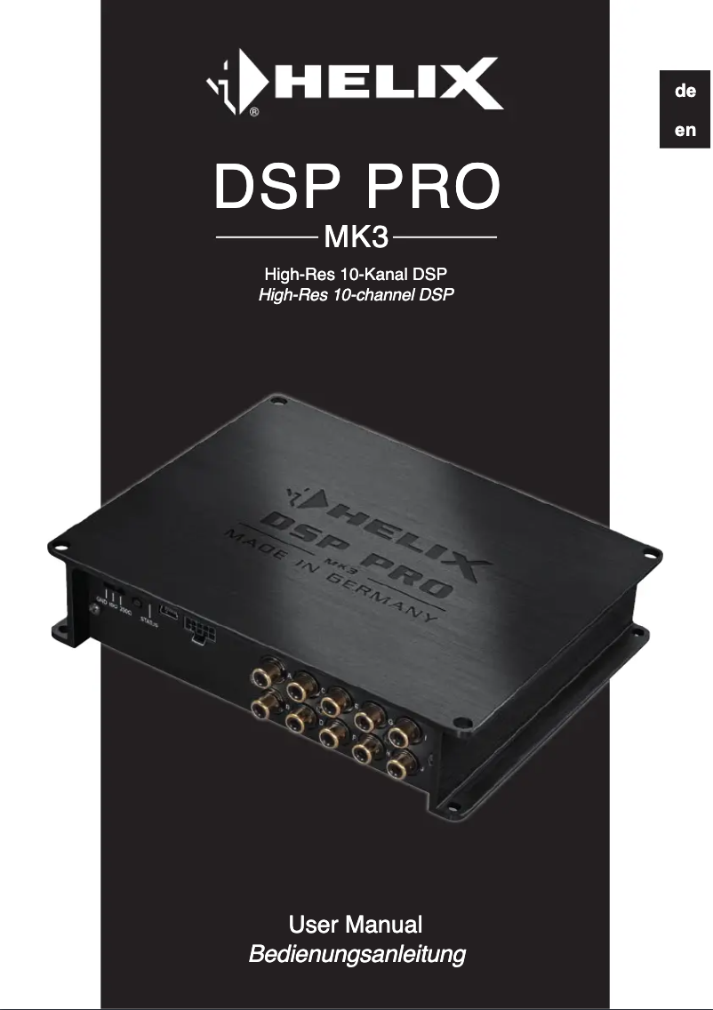 Página 1 del manual Manual de usuario Helix DSP PRO MK3