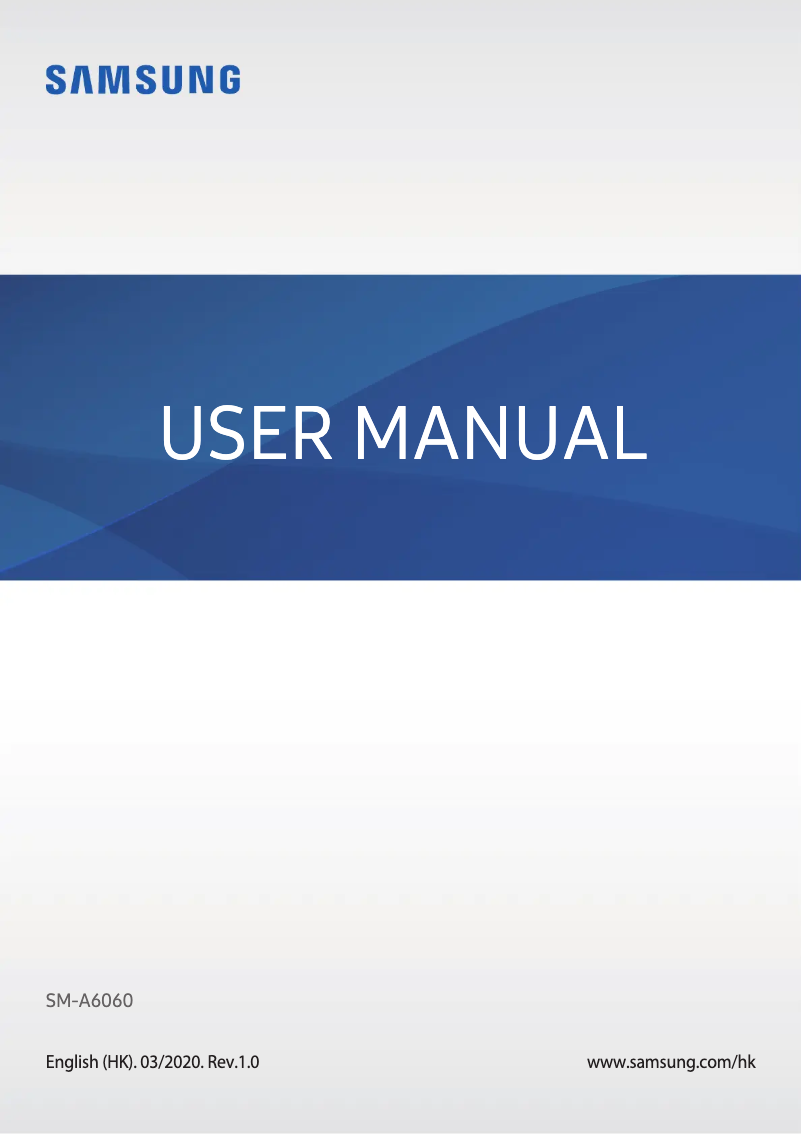 Page n°1 - Manuel utilisateur Samsung Galaxy A60