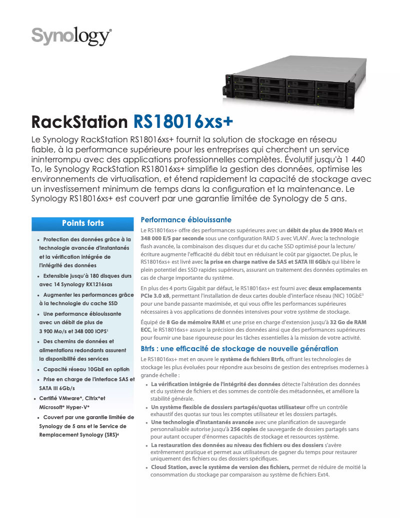 Image de la première page du manuel de l'appareil RS18016XS+