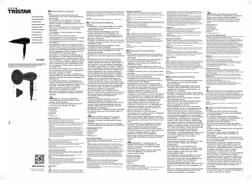 Imagen de la primera página del manual del dispositivo HD-2402PR