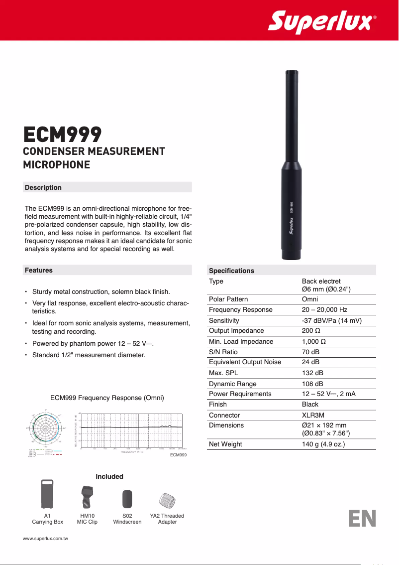 Image de la première page du manuel de l'appareil ECM999