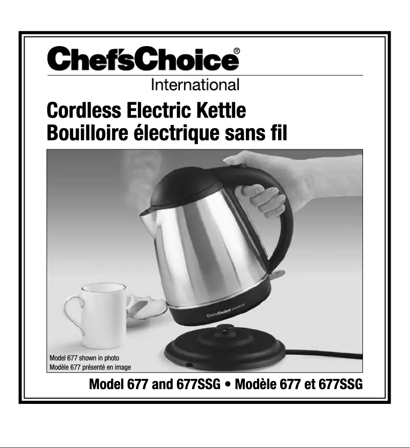 Page n°1 - Manuel utilisateur Chef's Choice 677