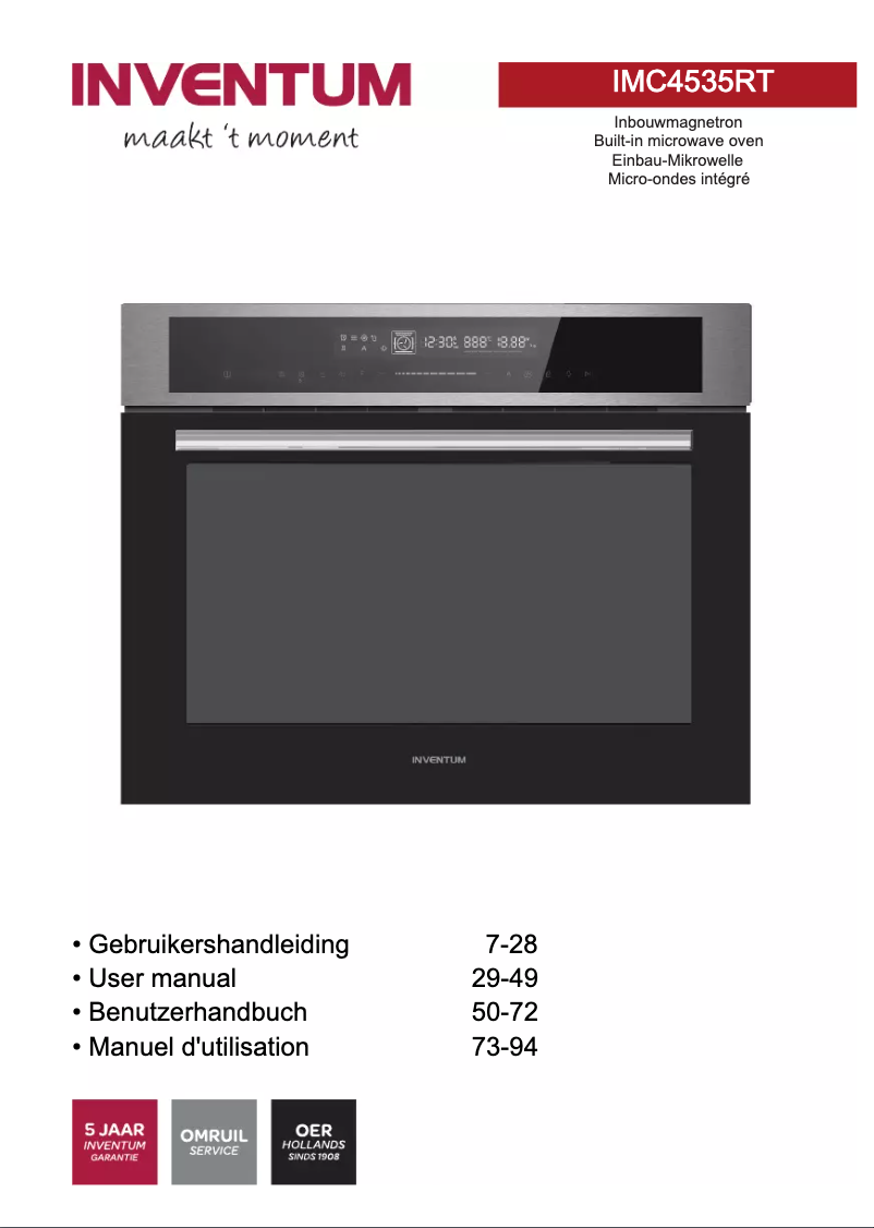 Image de la première page du manuel de l'appareil IMC4535RT