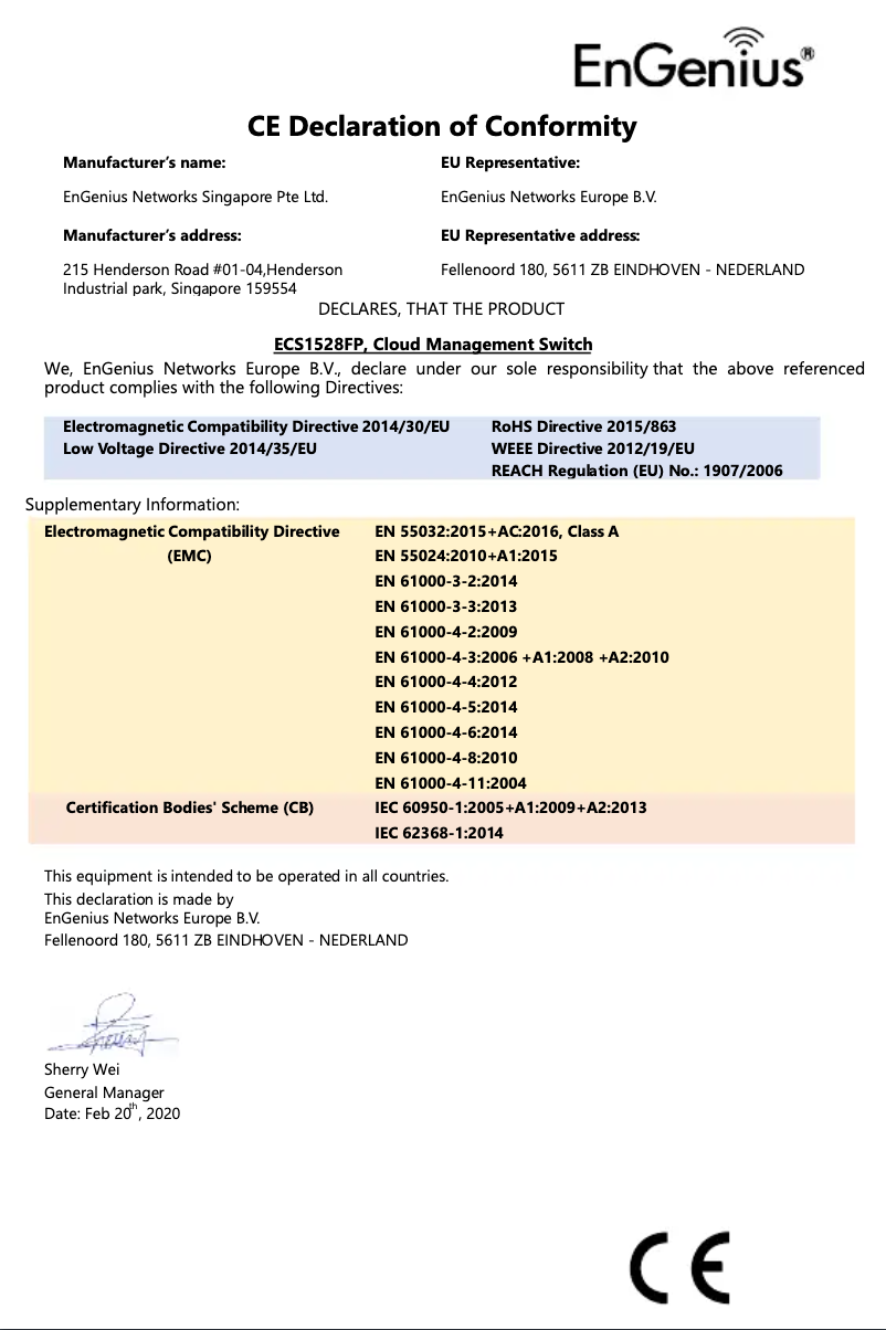 Page n°1 - Mode d'emploi EnGenius ECS1552