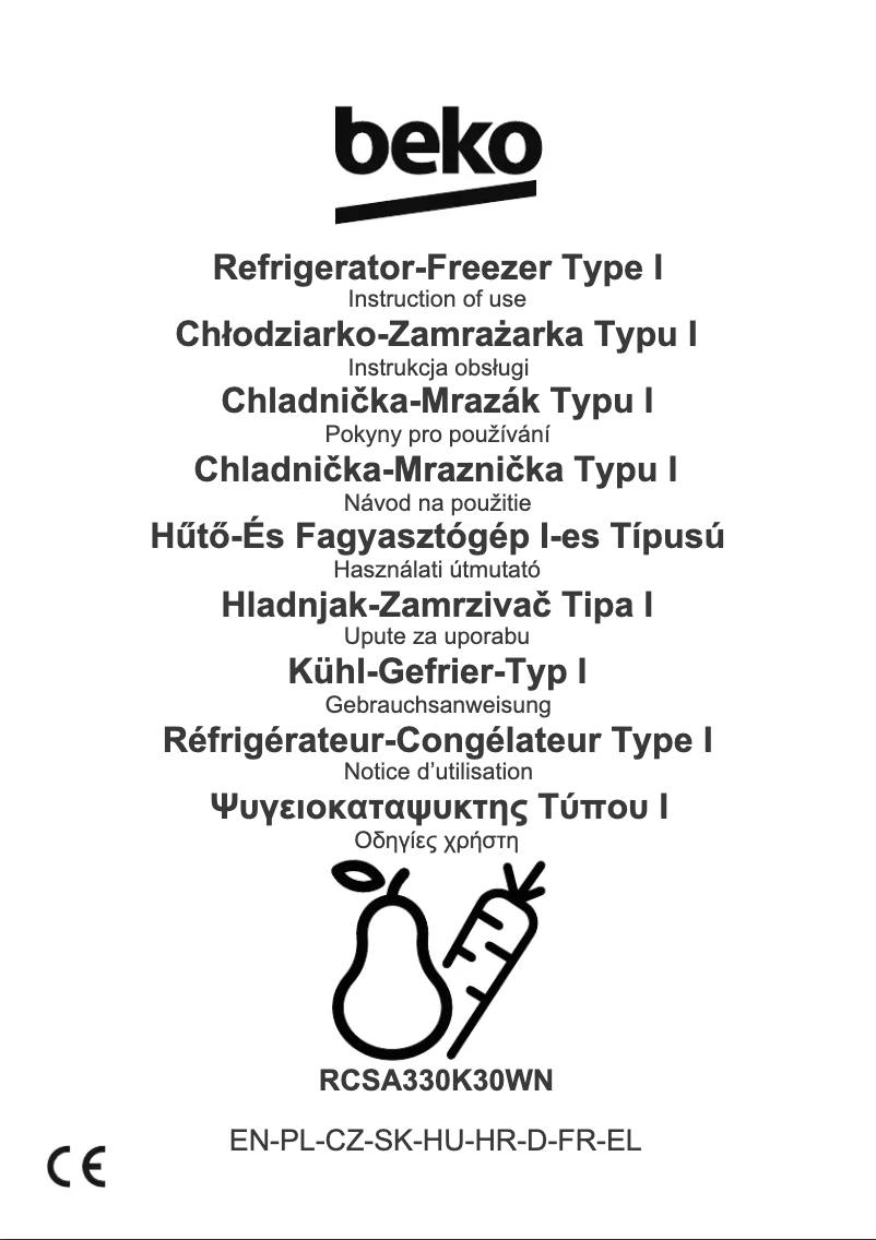 Image de la première page du manuel de l'appareil RCSA330K30WN