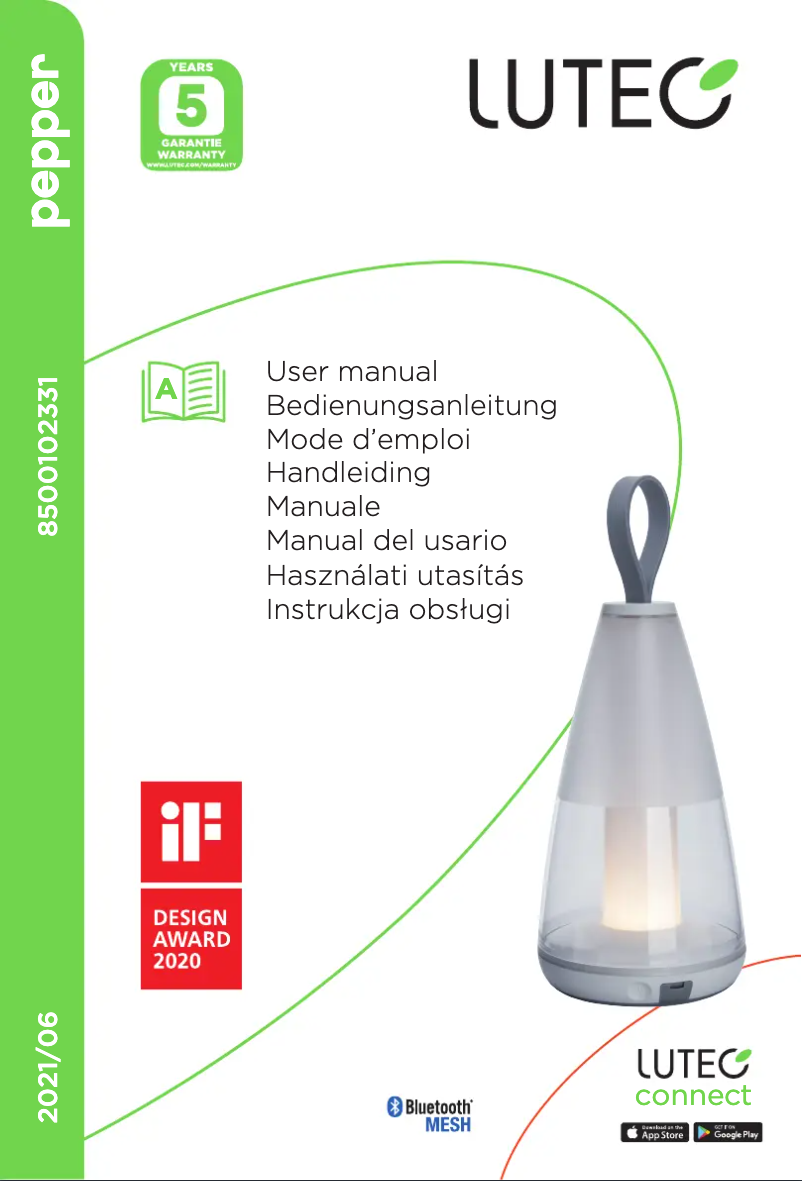 Página 1 del manual Manual de usuario Lutec Pepper