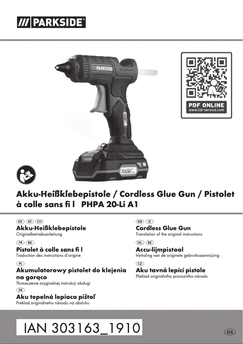 Image de la première page du manuel de l'appareil PHPA 20-Li A1