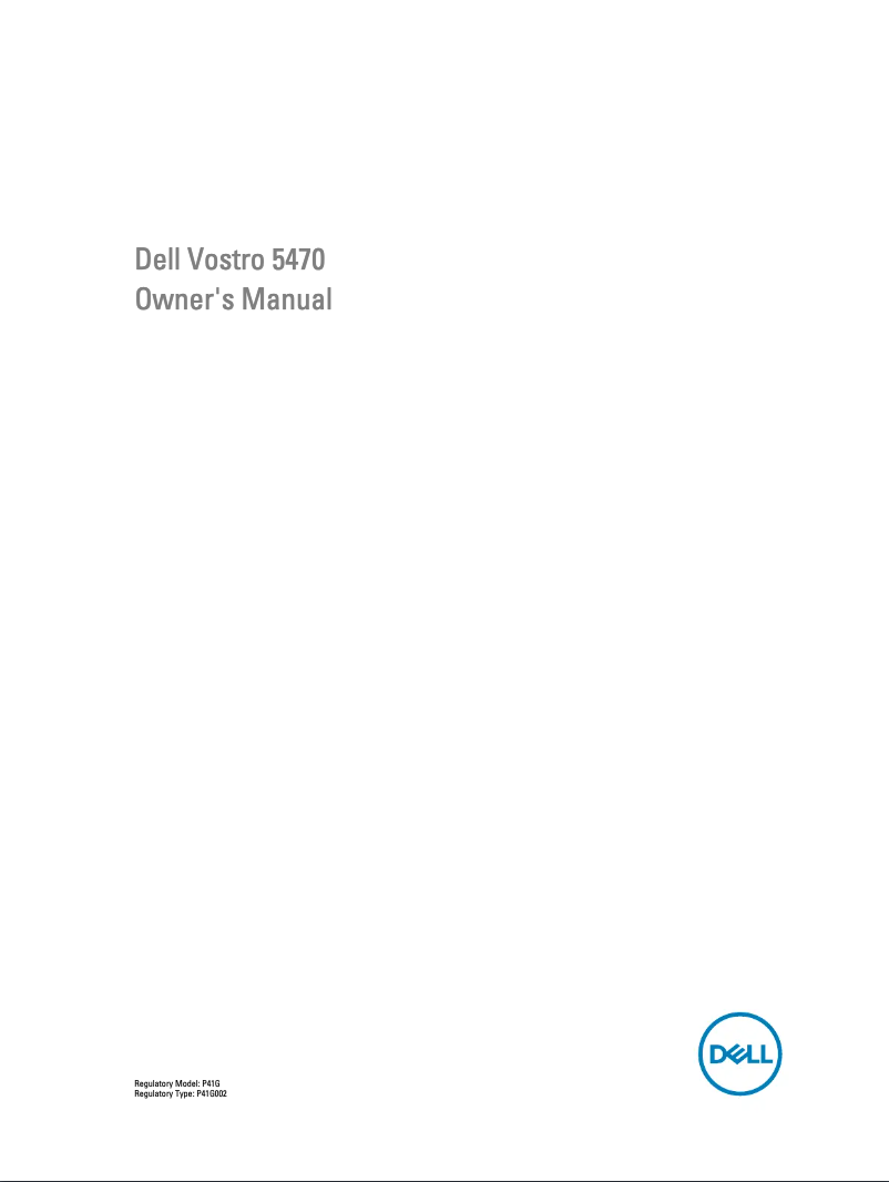 Image de la première page du manuel de l'appareil Vostro 5470