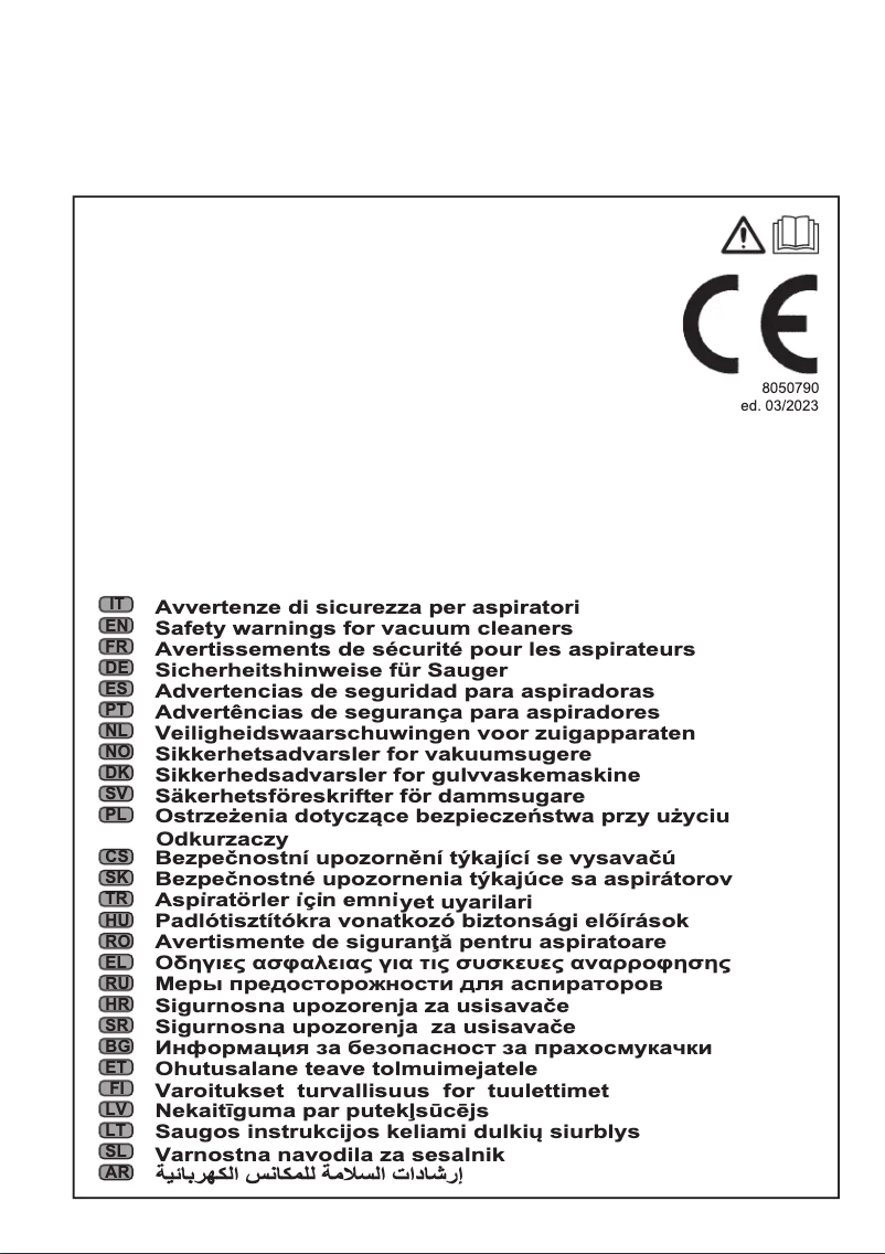 Page 1 de la notice Instructions de sécurité Ghibli & Wirbel Power D 12 HE