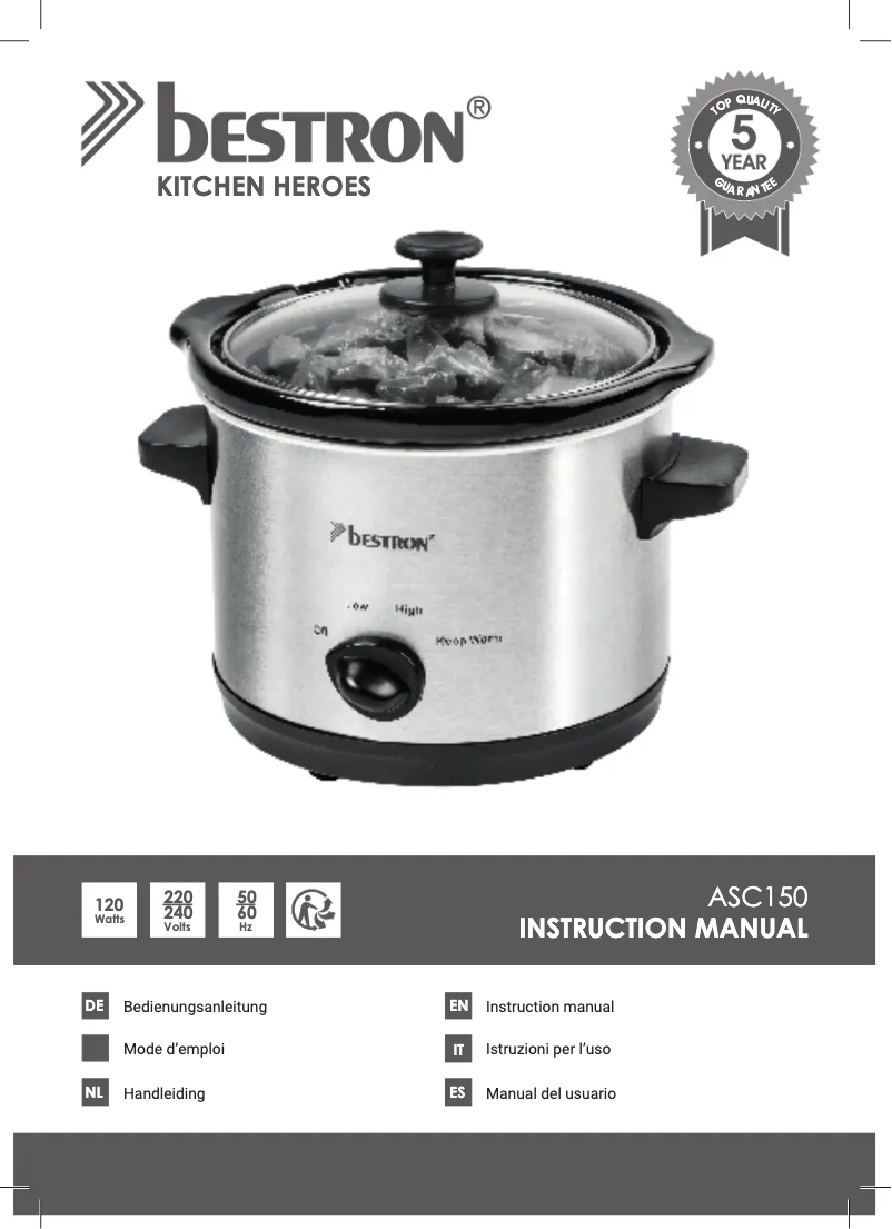 Image de la première page du manuel de l'appareil ASC150