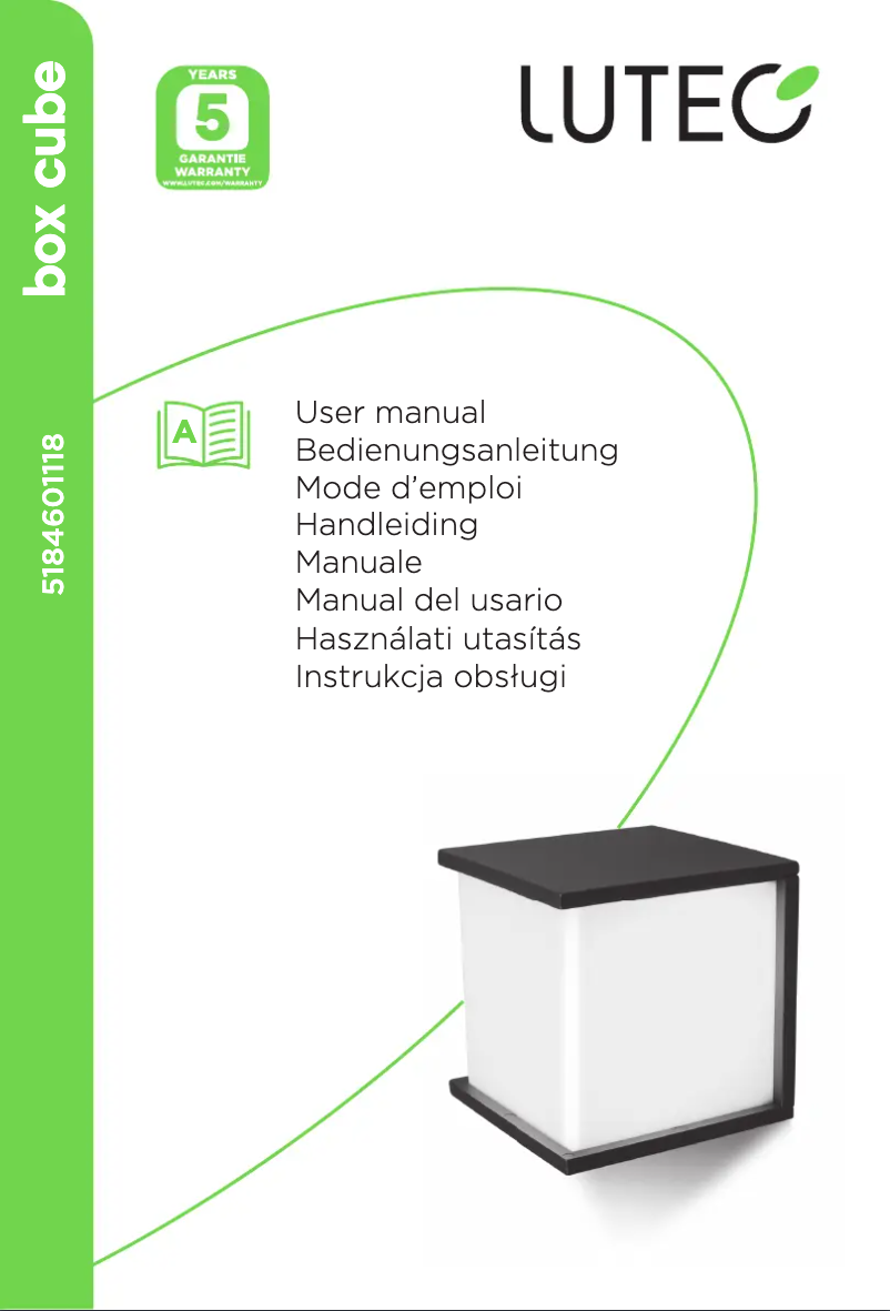 Image de la première page du manuel de l'appareil Box Cube