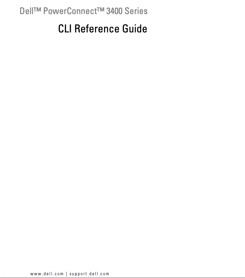 Page 1 de la notice Manuel utilisateur Dell PowerConnect 3424