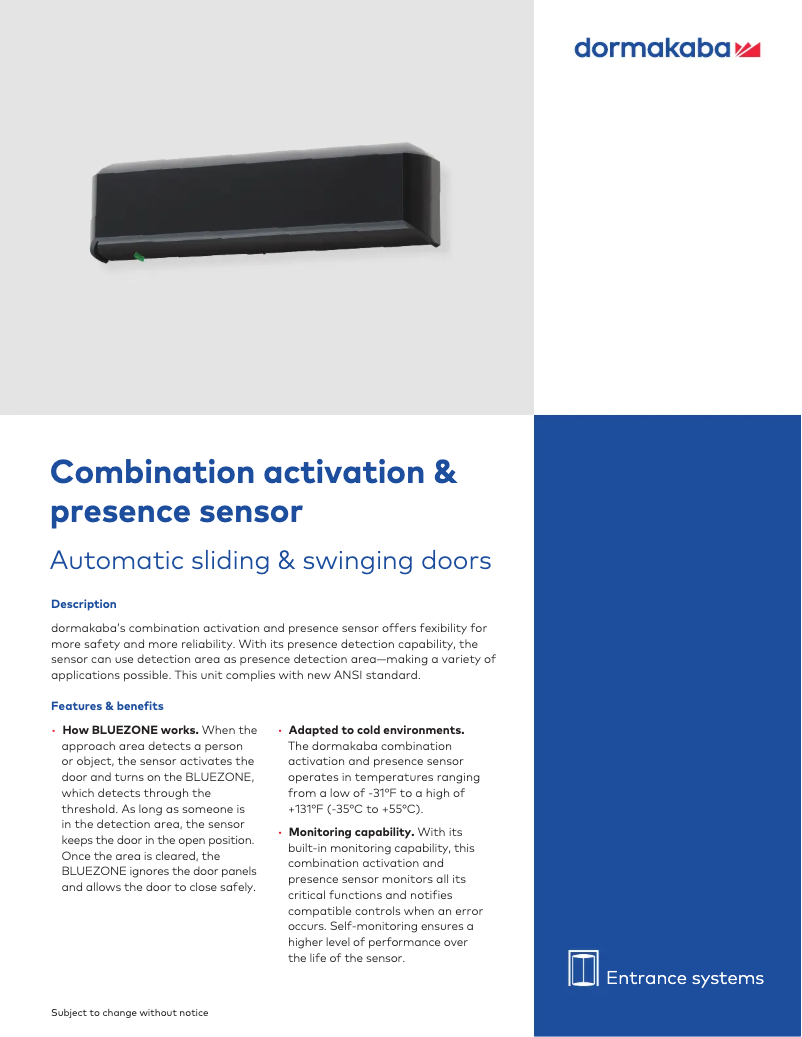 First page image of the manual for OA-FLEX T