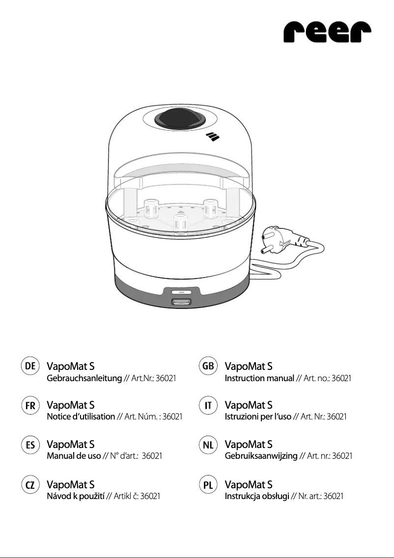 Image de la première page du manuel de l'appareil VapoMat S 36021