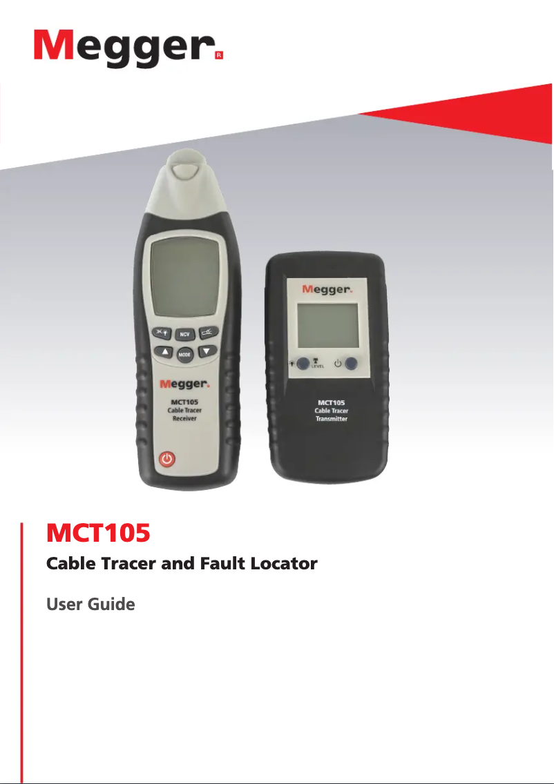 Page 1 de la notice Manuel utilisateur Megger MCT105
