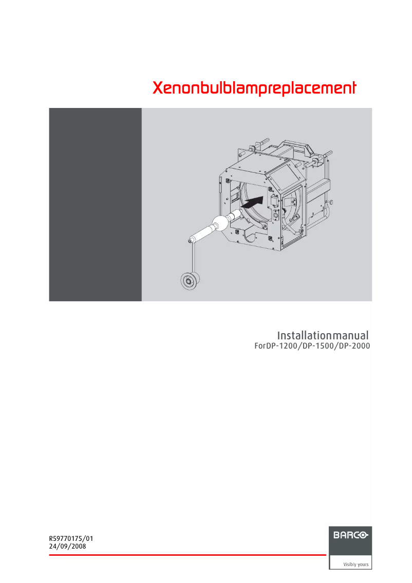 Page n°1 - Manuel utilisateur Barco R9802130