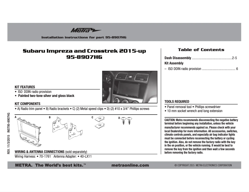 Image de la première page du manuel de l'appareil 95-8907HD
