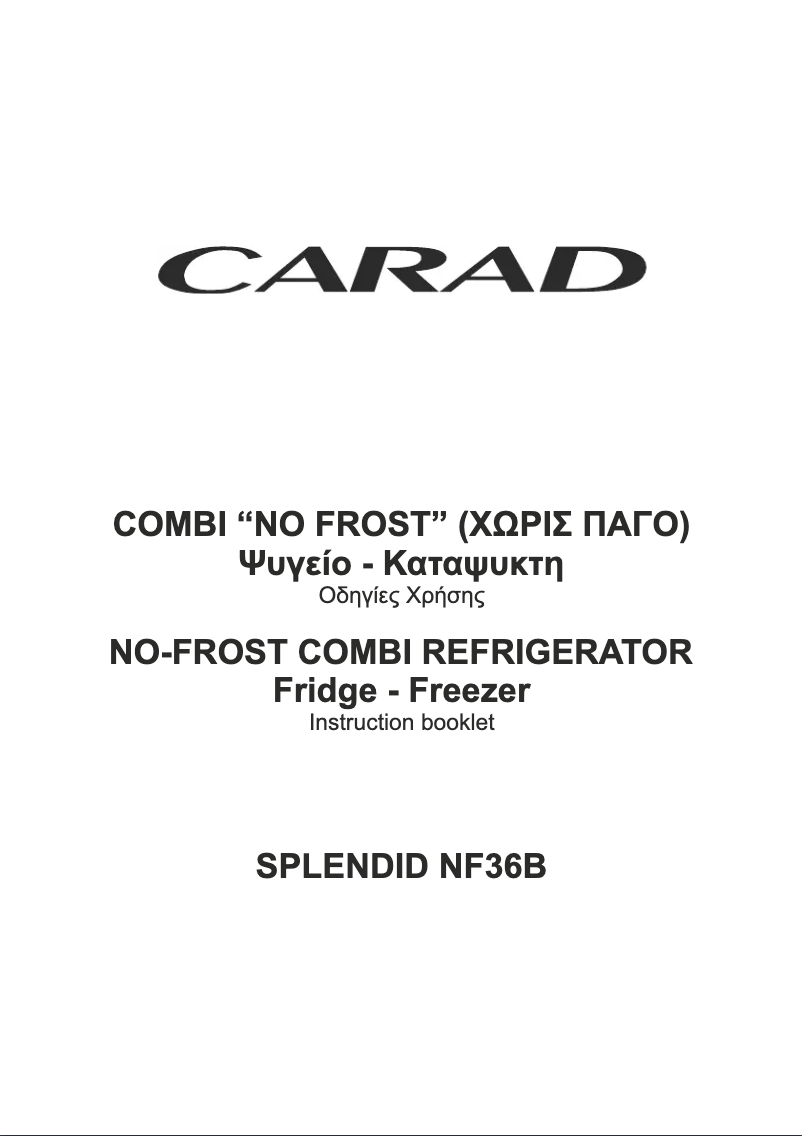 Page 1 de la notice Manuel utilisateur Carad NF36B