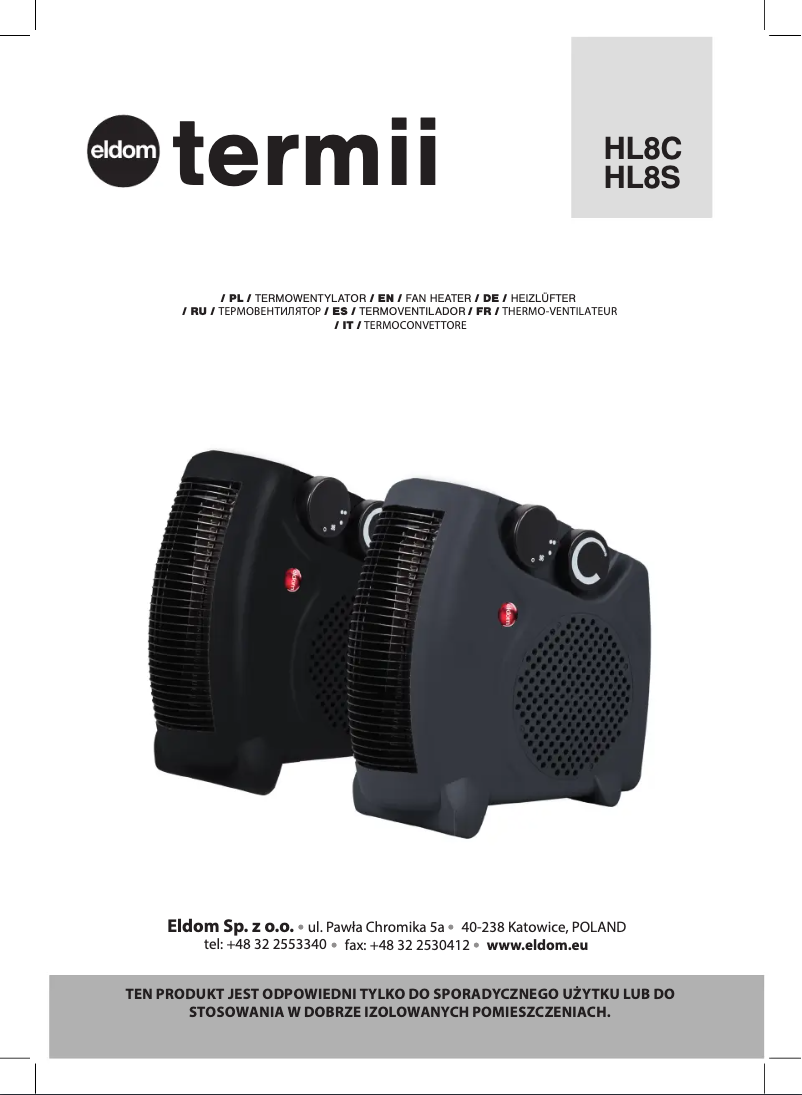 Image de la première page du manuel de l'appareil TERMII HL8S