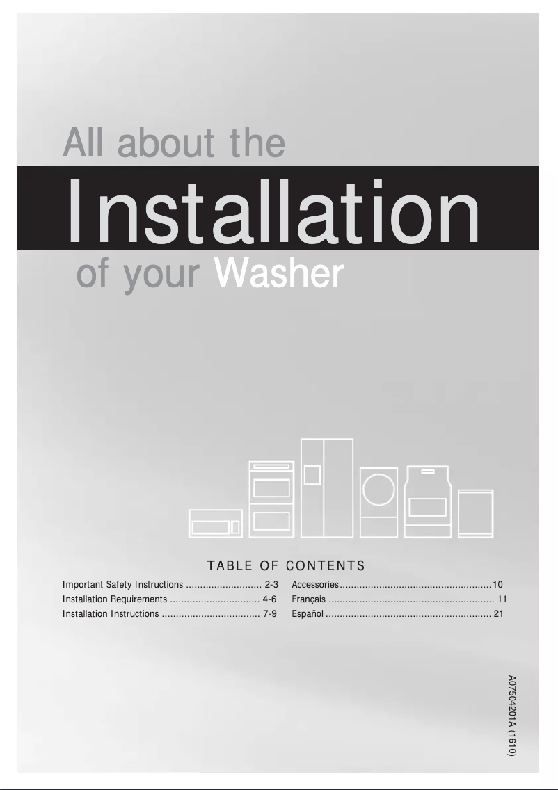 Image de la première page du manuel de l'appareil FFTW4120SW