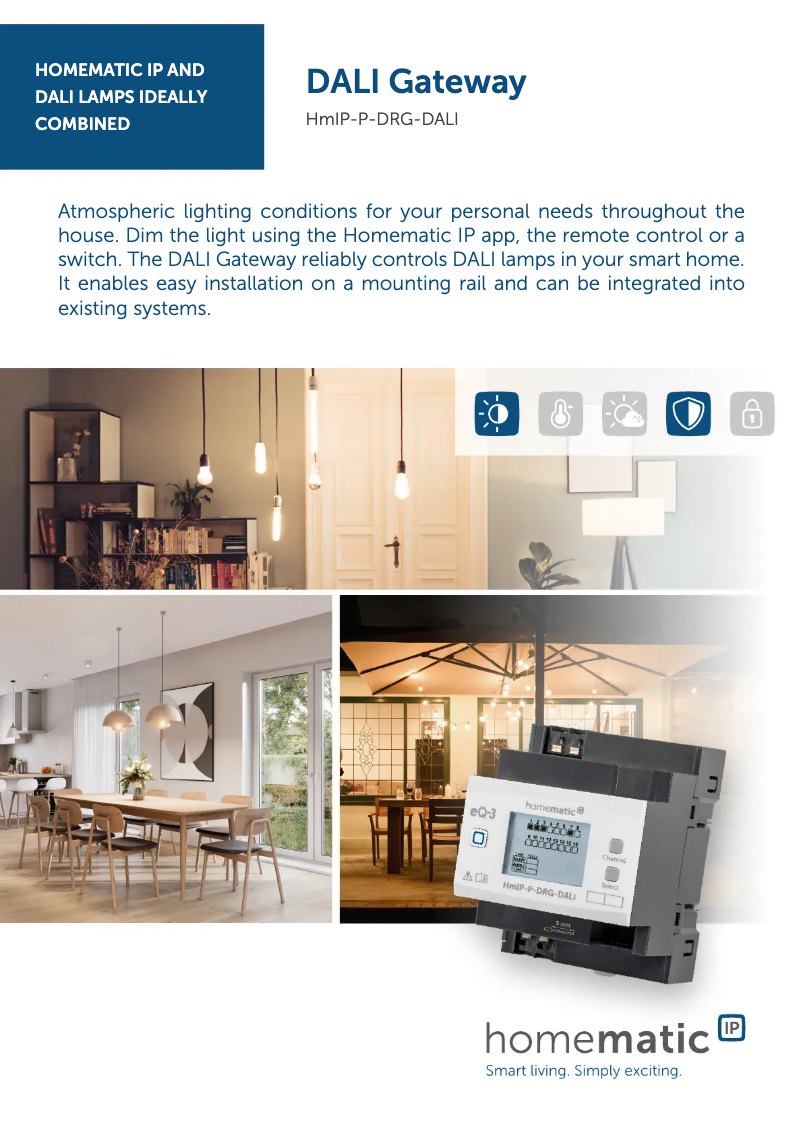 Image de la première page du manuel de l'appareil HmIP-P-DRG-DALI